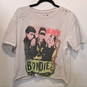 Blondie Distressed Cropped Tee